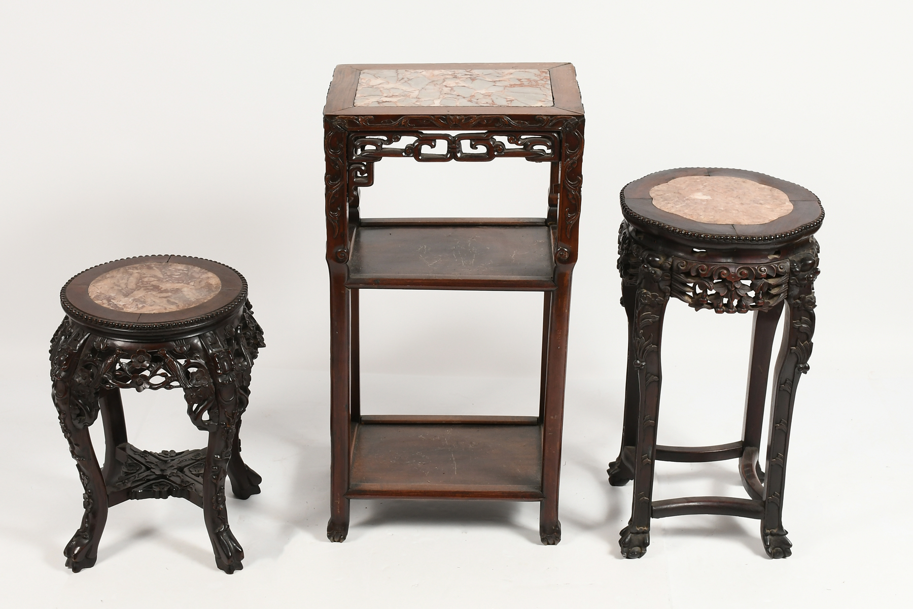 3 PC. 19TH-CENTURY CHINESE MARBLE