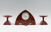 3 PC. ART DECO MARBLE CLOCK GA