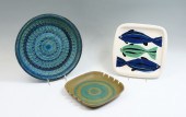 3 PC. ART MODERN POTTERY LOT: