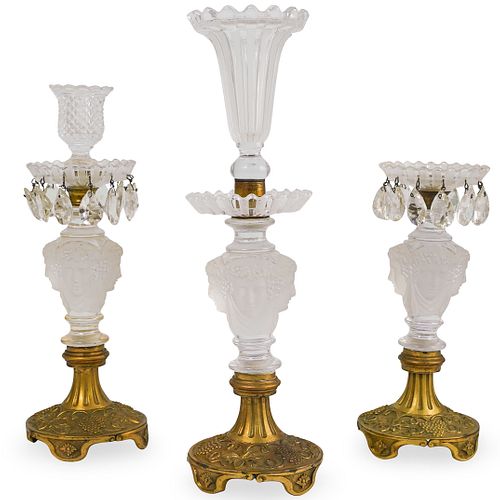(3 PC) BACCARAT CRYSTAL AND