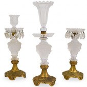 (3 PC) BACCARAT CRYSTAL AND BR