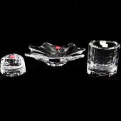 (3 PC) BACCARAT CRYSTAL DESK S