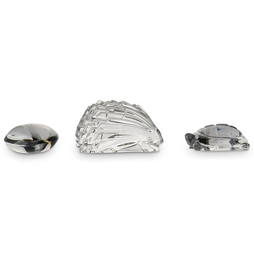 (3 PC) BACCARAT CRYSTAL FIGURINES