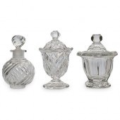 (3 PC) BACCARAT CRYSTAL MUSTAR