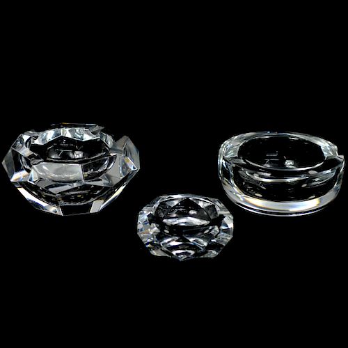 (3 PC) BACCARAT CUT CRYSTAL
