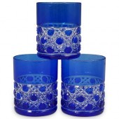 (3 PC) BOHEMIAN COBALT BLUE WA