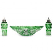 (3 PC) BOHEMIAN CRYSTAL CUT TA
