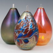 (3 PC) BRIAN MAYTUM ART GLASS