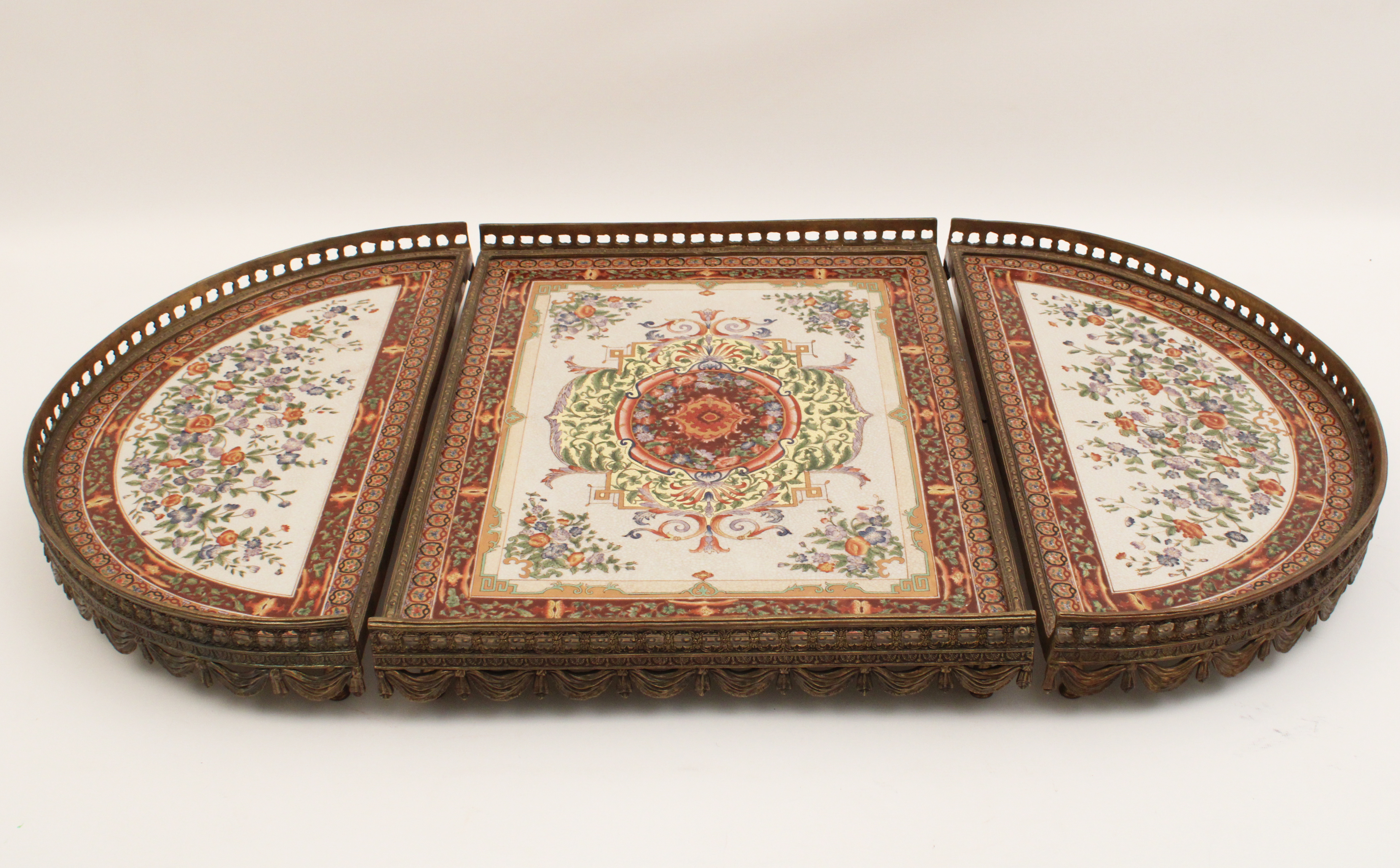 3 PC. BRONZE MOUNTED PLATEAU 3