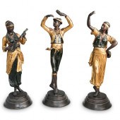 (3 PC) BRONZE ORIENTALIST MUSI