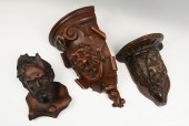 3 PC. CARVED 2 WALL SHELVES &