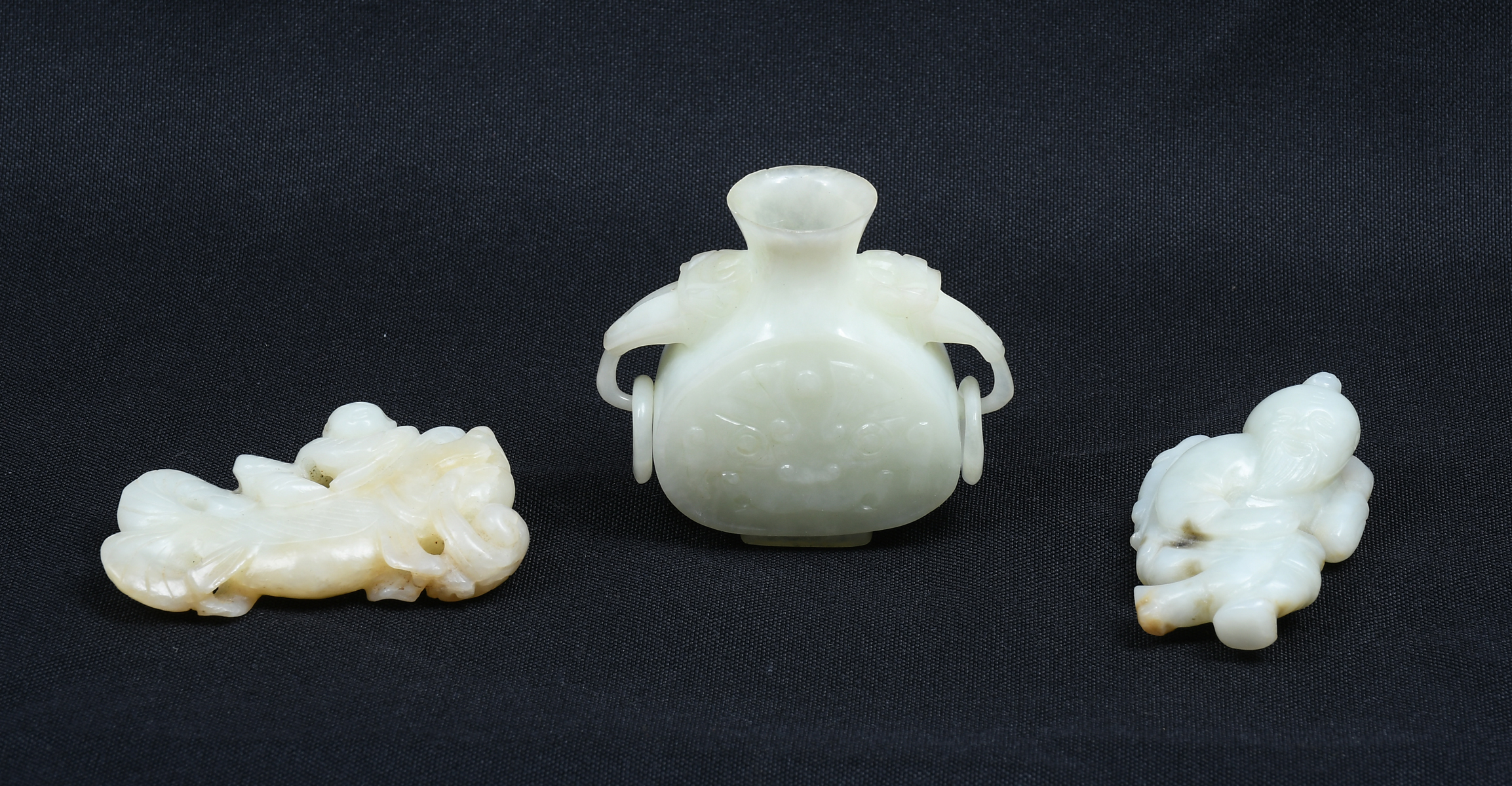 3 PC. CARVED CHINESE JADE:
