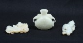 3 PC. CARVED CHINESE JADE: Com