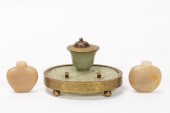 3 PC., CHINESE CARVED JADE INK
