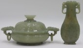3 PC. CHINESE INCISED JADE ALT