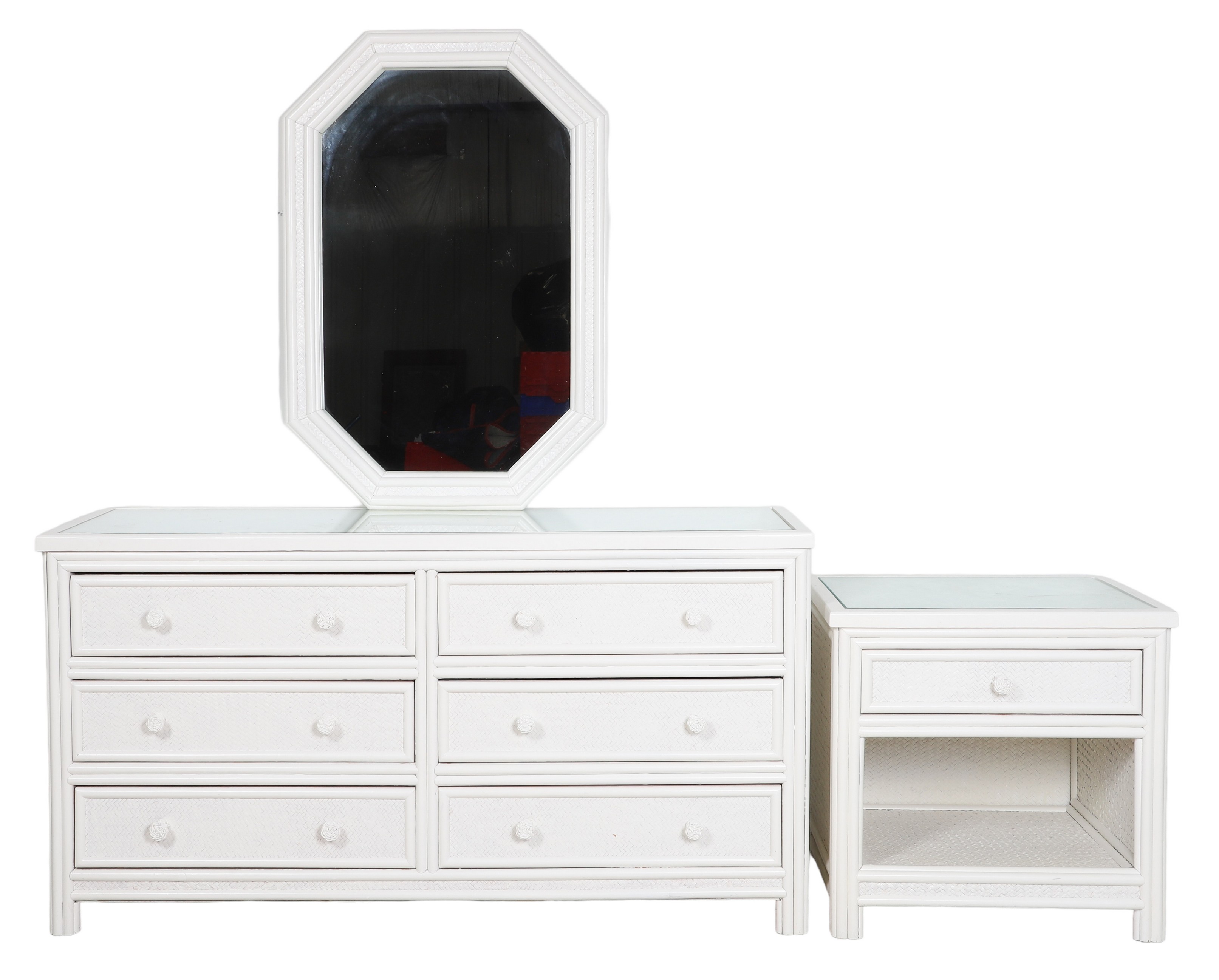(3) pc Contemporary woven bedroom