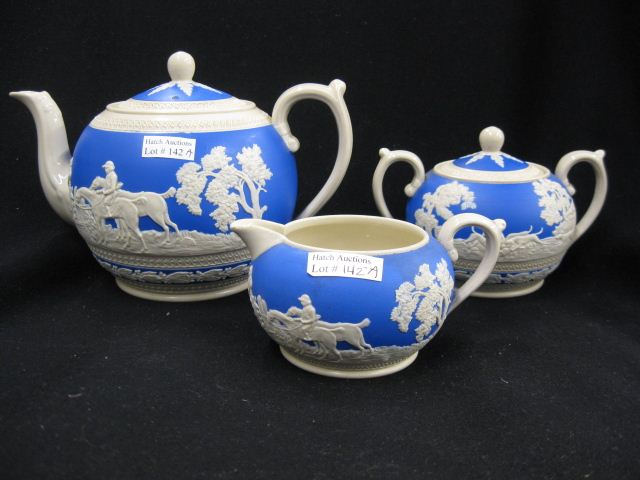 3 pc. Copeland Spode Jasperware Tea