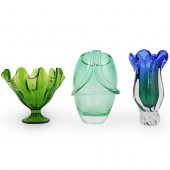 (3 PC) CRYSTAL CUT VASESDESCRI