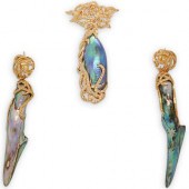 (3 PC) "DAGON" 18K, ABALONE AN