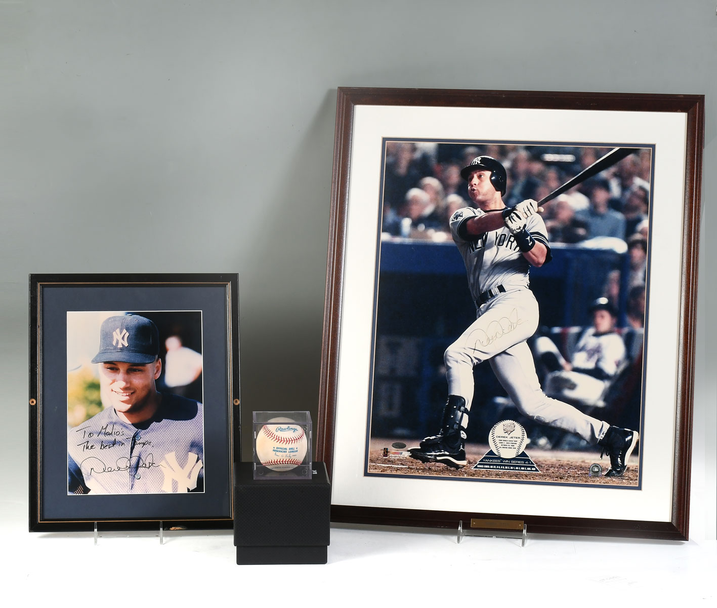 3 PC. DEREK JETER SIGNED PHOTOS &