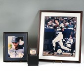3 PC. DEREK JETER SIGNED PHOTO