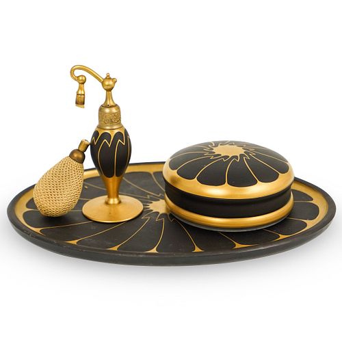(3 PC) DEVILBISS PORCELAIN VANITY