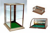 3 PC. DISPLAY CASES, INCLUDING