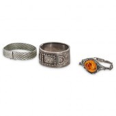 (3 PC) EUROPEAN SILVER BRACELE