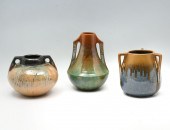3 PC. FULPER POTTERY VASES: Co