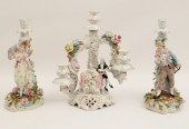 3 PC. GERMAN PORCELAIN GARNITU