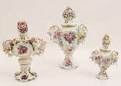 3 PC. GERMAN PORCELAIN  GARNIT