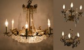 3 PC. GOLD TONED FOLIATE SCONC