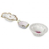 (3 PC) HEREND PORCELAIN DISHES