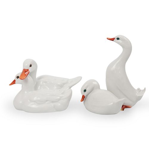 (3 PC) HEREND PORCELAIN "DOUBLE