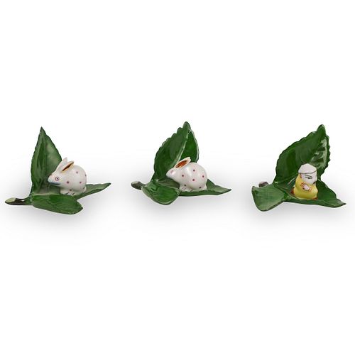 (3 PC) HEREND PORCELAIN PLACE