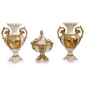 (3 PC) ITALIAN GILDED PORCELAI