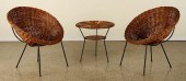 3 PC. ITALIAN RATTAN SET IN MA