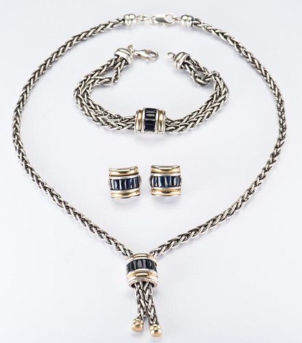 3 PC LADIES JOHN HARDY STERLING 18K