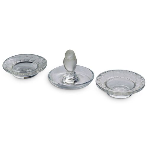 (3 PC) LALIQUE CRYSTAL