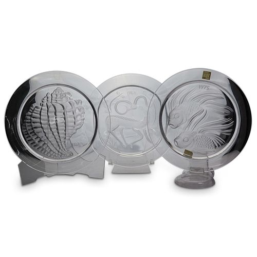 (3 PC) LALIQUE CRYSTAL
