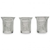 (3 PC) LALIQUE ENFANTS LIQUOR