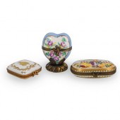 (3 PC) LIMOGES TRINKET BOXESDE