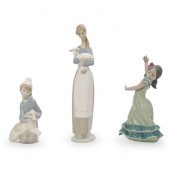 (3 PC) LLADRO PORCELAIN FIGURI