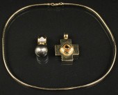 3 PC LOT OF 18K & 14K GOLD; 2