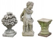 3 PC. LOT OF GARDEN STONEWARE