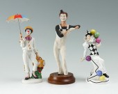 3 PC LOT OF MIME FIGURINES DOU