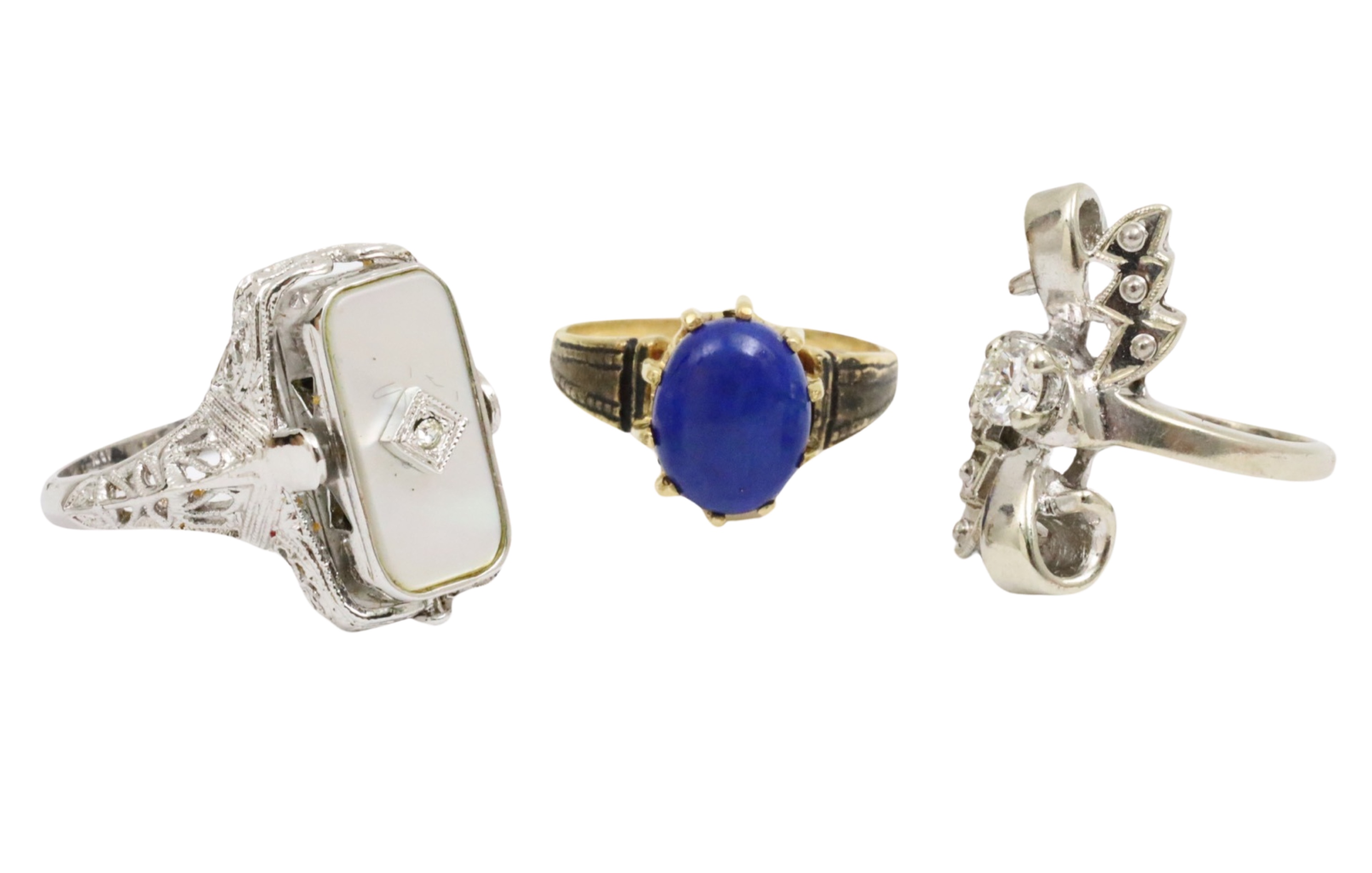 3 PC. LOT OF MISC. 14K & 18K GOLD