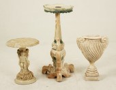 3 PC. LOT;  POLYCHROME PEDESTA