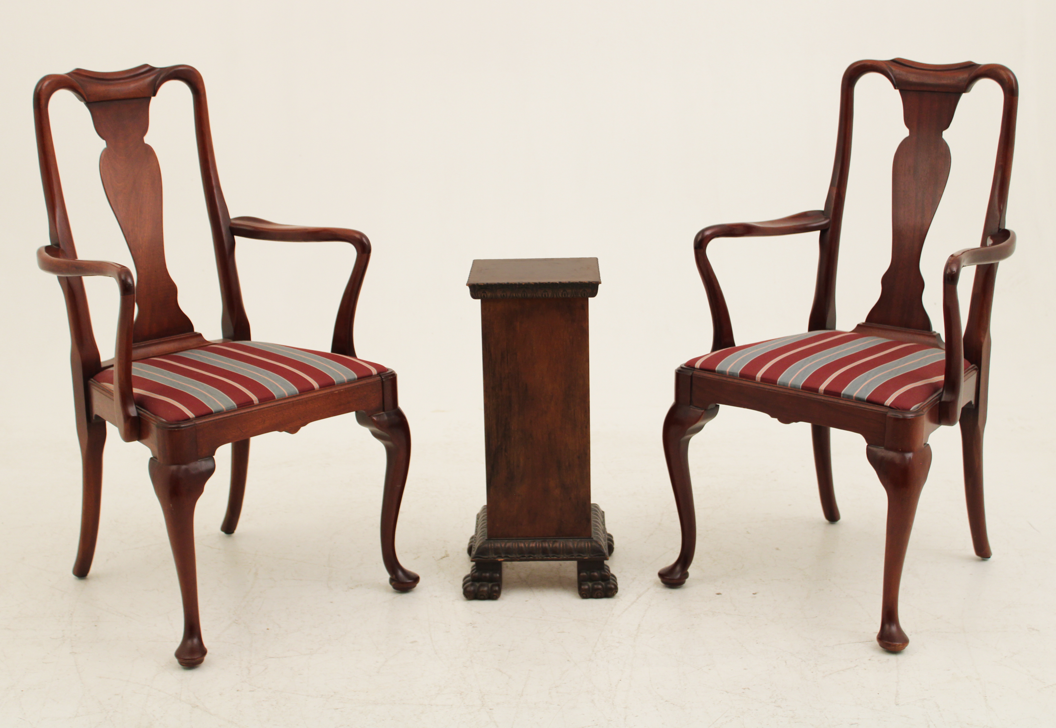 3 PC. LOT, PR. OF Q.A ARM CHAIRS