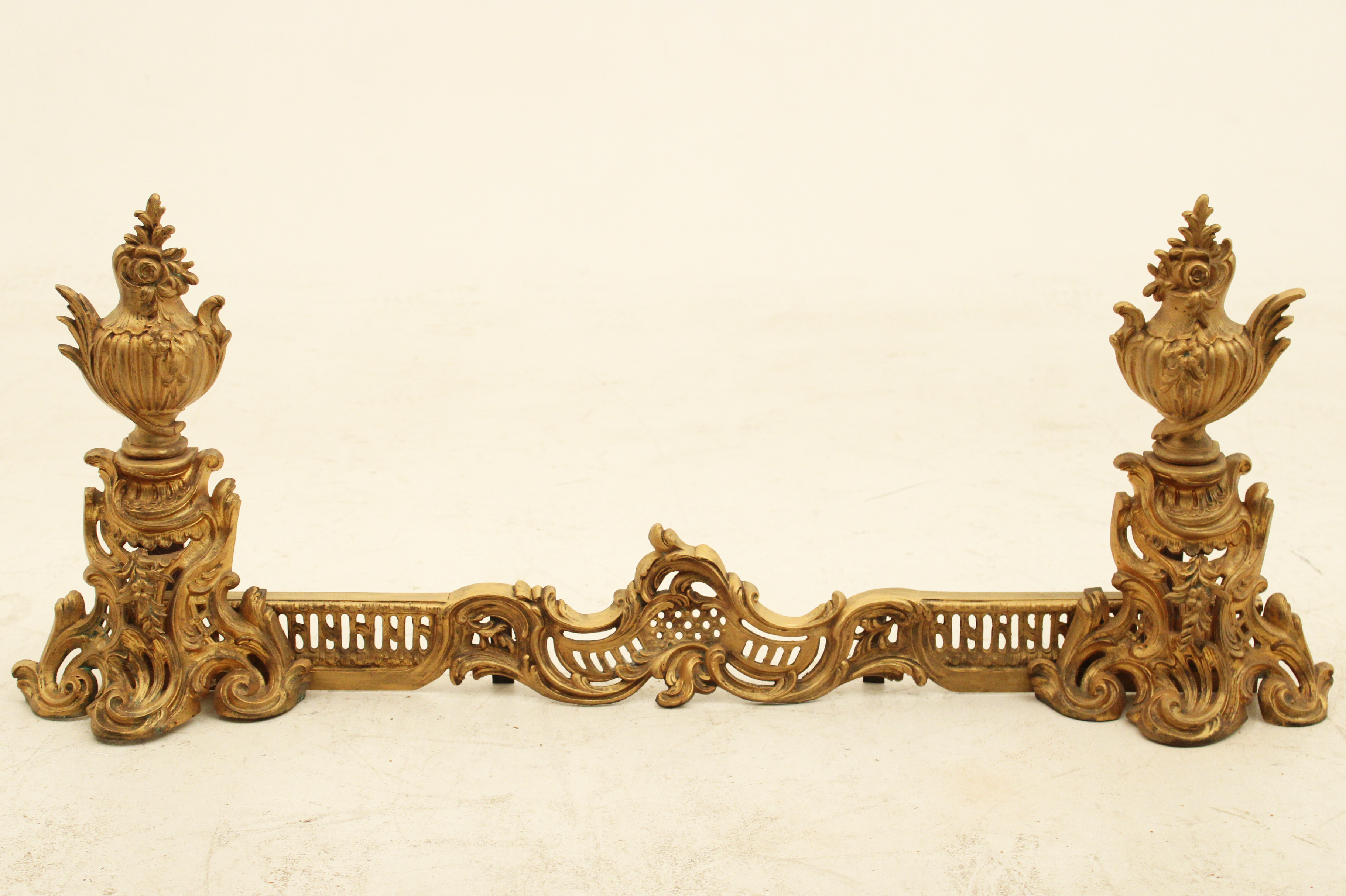 3 PC. LOUIS XV STYLE GILT BRONZE